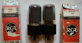 6vv6gt Rca Pair 6v6gt Black Plate Maxi-matched For Current Measure Nos