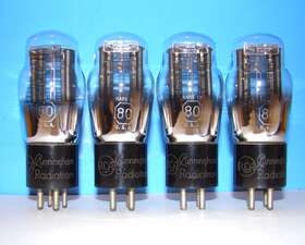 Rca 80-280 No 80 Radio Audio Amplifier Vacuum 4 Tubes Valves Tested St Shape 280 380