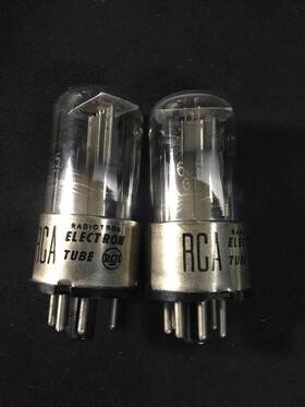 H.8036 Rca 8035 Matched Pair 6j5gt Audio Radio Vacuum Tubes Tested Nos 6j5g
