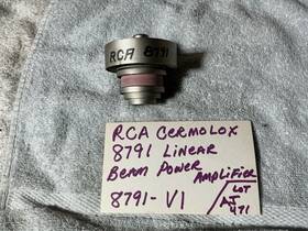 Rca 8792 8791 Linear Beam Power Amplifier Tube Transmitting Cermolox 500 Watt Vintage
