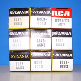 6ce3-6cd3 Rca And Sylvania 6ce3 6cd3 Nos Lot 9 Radio Audio Amplifier Electron Vintage Vacuum Tubes Valves