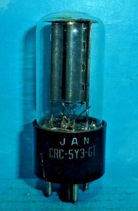 Crc-5y3-gt Rca 1 Jan Rectifier Tube Black Plates D Getter Tested