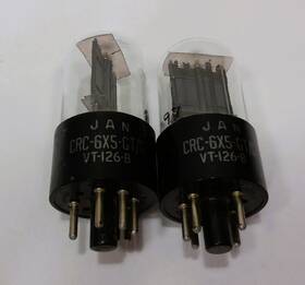 Crc-6x5-gt Rca Crc-6x5 6x5 Vacuum Tube Jan Crc-6x5-gt/g Tt-126b Set Of 2 Tested
