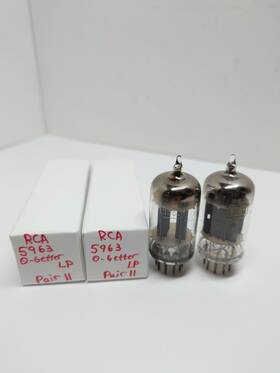 Gb-5963 Rca Pair Of 5963 Cv3900 Tested Vacuum Tube Strong O-getter Long Plate Good Life