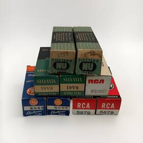 5879b Rca Ge Nu Sylvania Lot Of 9 Nos Vacuum Tubes In Boxes Not Tested Read