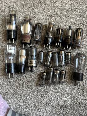 Gew6 Rca Lot Of 22 Vintage Electron Tubes Zenith Tung Gewg Untested