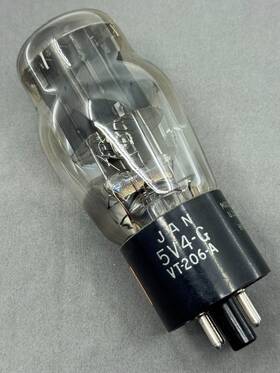 Rca Jan-5v4g 1 Sylvania Jan-chs-5v4g Vt-206a Rectifier Tube Black Plates Test Strong Tv-7u