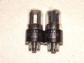 Jan-crc-12sl7gt Rca 2 X Tubes Very Strong Matched Pair Clear Glass Mil Specs#10