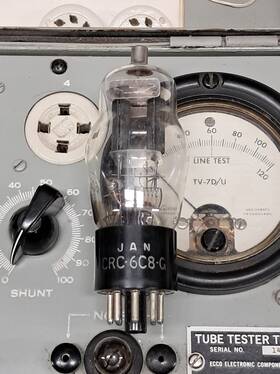 Jan-crc-6c8g Rca Strong Testing Charcoal Plate Tube Tv-7d/u Tested #a-2