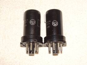 Jan-crc-6j5 Rca 2 X Tubes Super Strong Matched Pair Military Specs Ww2-1944 #1
