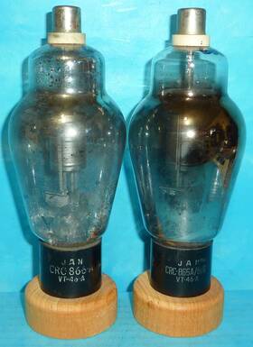 Jan-crc-866a Rca 2 Jan-crc-866a/886 Vt-46-a Rectifier Tubes Test Good Foil D Getter
