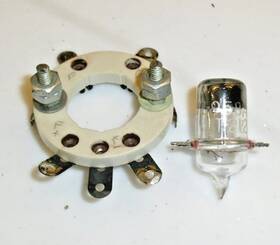 Rca Joz-958a One Joz 958a T-212 Acorn Vacuum Tube Vintage Military Grade Triode And 1 Socket