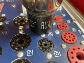 R6bg6g Rca Vintage Vacuum Tube Black Plates 1950 S