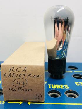 Res34 Rca Type 47 Globe Balloon Black Plate Tested Good Tube