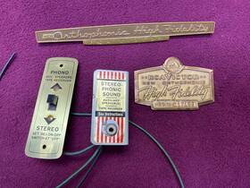 Shf-6 Rca Victrola 1950s Phono Stereo Switch Plate Lot From Player