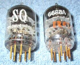 E180f Rca & Sq 6688/a Two 6688 Vacuum Tubes Gold Pin Audio For Telefunken Supratek
