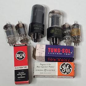 7r43 Rca Tung-sol Ge Sylvania Westinghouse Electron Vacuum Tubes Vintage Lot Of 8