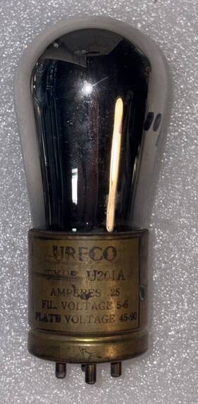 U201a Rca Ureco 01a Brass Base Vacuum Tube Tested Strong