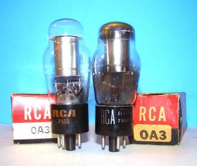 Vt-260 Rca Vr-75 No 0a3 Radio Audio Gas Voltage Regulator Vacuum 2 Tubes Valves