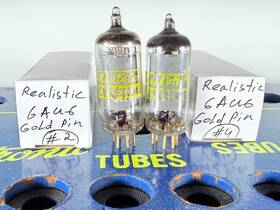 Cv4027 Realistic Matched Pair 6au6 6au6a Gold Pin Tested Like Nos Tube