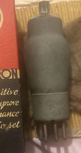 6b7s Rogers Rare Spray Shielded Antique Radio Vacuum Tube Tested Strong St Shape
