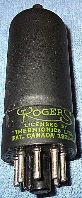 6j7-m Rogers 1 Rare Roges Vacuum Tube - Spray Shielded Pentode Tv7 Tested