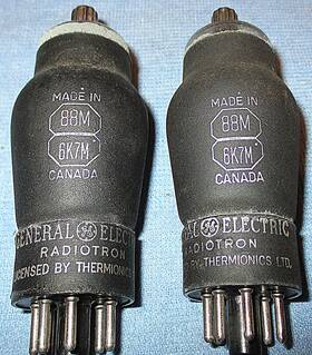 6k7m Rogers 2 Rare 88m Vacuum Tubes - Spray Shielded Pentodes Tv-7 Tested