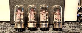 6550a-r Ruby Lot Of 4 Vintage Vacuum Tube Made In Russia Used