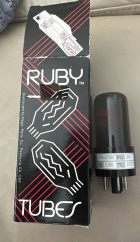 6v6gtbc Ruby Vacuum Tube Untested With Box