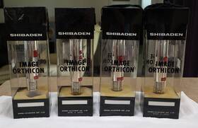 55pc13 Shibaden Lot Of 4 Image Orthicon Tubes From Television Studio Cameras Oem Boxes