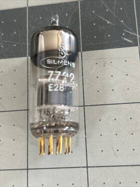 010760 Siemens E280f Tube Pinched Waist Triple Mica Gold Pins 7722