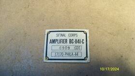 Bc-1141-c Signal Corps Vintage 1944 U.s. Army Amplifier - Tuning Control Coils