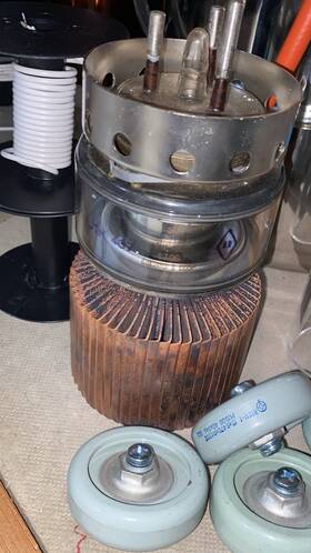Gu-5b Soviet Gu5b Triode Tube 3.5kw Slightly Used Working See Tesla Coil In Operation