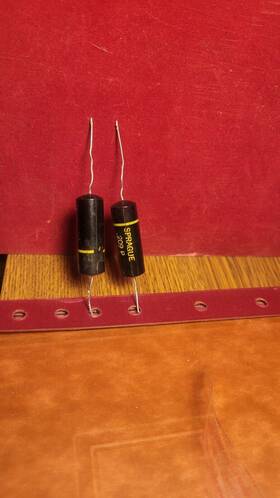 209-p Sprague .1uf 400 V 400v Dc Black Beauty Capacitor Pair Test .1071 -.1109 Uf