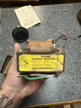 10amps Stancor P-6308 Tested Pair Tube Amp Filament Transformers 6.3vct