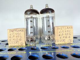 El519r Svetlana Closely Matched Pair 6p45s 6kg6 El509 Tested Like Nos Tube