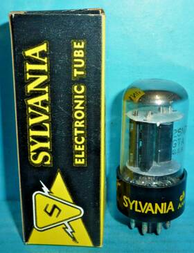 Sylvania 12sl7gta 1 Tube Black Plates Halo Getter Tested
