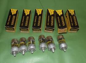 14f7 Sylvania Electronic Vacuum Tube Untested Vintage Original Box Lot Of 6