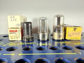 38765j Sylvania Lot Of 3 Mix Brand Tube 6j5 6j5gt Tested Good