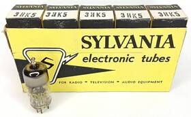 3hk5 Sylvania Wwii Era Electronic Tube With Box Set Of 5 Model Nos Nib 1940s