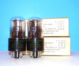 Vt-221 Sylvania 3q5gt Nos Jan 1944 Radio Audio Vacuum Tubes 2 Valves Tested 3q5g