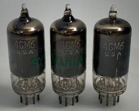 4gm6 Sylvania Lot Of 3 Audio Radio Vacuum Tubes