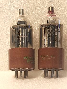 5933w Sylvania Pair 5933 807w Jan Chs Brown Base 807 Audio Tubes