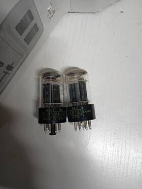 Sylvania 5sn7 2 Chrome Dome Matching Pair
