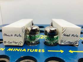 6n3p Sylvania 6cc42 Pair 5670 2c51 396a Black Plate Tested Good Amp Preamp Audio Tube