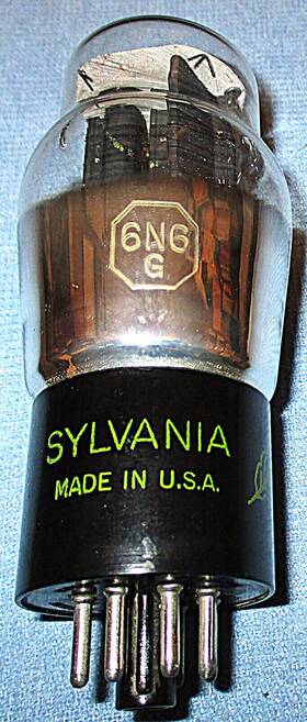 6n6-g Sylvania 1 Vacuum Tube - Very Rare 1941 Vintage Audio Power Triode