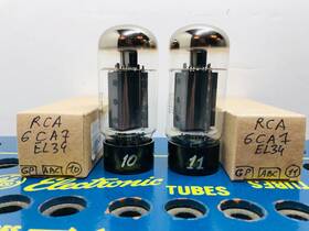 6p27s Sylvania Closely Matched Pair 6ca7 El34 Label Rca Same Date O-getter Tested Tube
