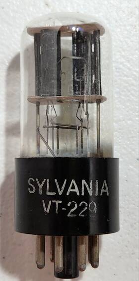 Vt-229 Sylvania 6sal7 Electron Tube Vt-229/6sal7