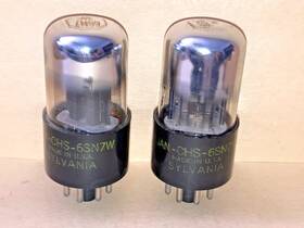 6sn7w-ecc33 Sylvania 6sn7w Ecc33 Chrome Top Jan Mil-spec Tubes - Matched Pair Tested