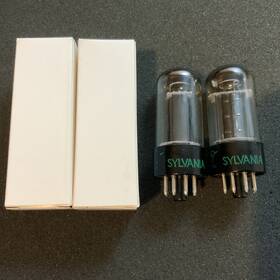 6v6wgta Sylvania Anos 6v6gt Tubes Matched Black Plate O-get Amplitrex Test 6v6 7408